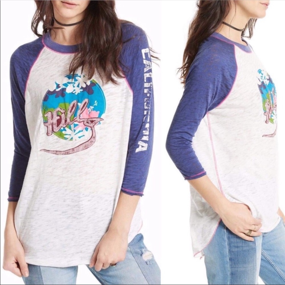 Free People The Hills Oversized Tunic Baseball Tee